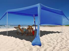Upf50 -01 445033035002 Beach Canopy Tent Shade With Sidewalls 10x10ft 6.6ft Tall Sun Shelter