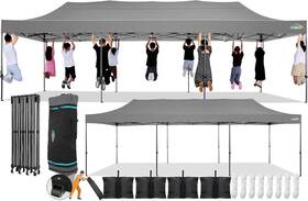 36gr -2-jef 0908 Us 1 10x30 Pop Up Canopy Without Sidewall Heavy Duty Upf 50 All Season Wind W