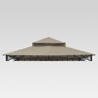 009-15-1634 Threshold New Replacement Gazebo Canopy Fits Square Brown 887995109235