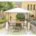 01-0867 10 X Gazebo Garden Canopy Cover Party Tent Sun Shade Outdoor Modern Cream 799932987922