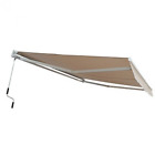 0602589752198 Xtremepowerus Manual Retractable Patio Awning Outdoor Sun Shade