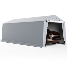 Np10686gr 10.2foot X 20.4foot Heavy-duty Carport Car Canopy Shelter Outdoor Portable Garage Door