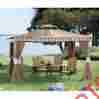 Lkjp1064 10ft.d Sunjoy Gazebo Tent Canopy Party Garden Pergola Outdoor 12ft.w X Aluminum Steel