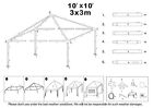 G105-300 10x10 Gazebo Replacement Party Parts Outdoor Tent