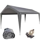 10x20 Feet Carport Replacement Top Canopy Cover With Fabric Pole Skirts And Acce
