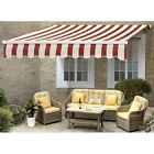 110108012-r Sunjoy Outdoor Striped Patio Awning