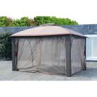 110109227 Sunjoy Replacement Mosquito Netting For Wicker Gazebo Khaki 841057133385