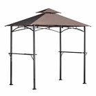 L-gz238pst-11g 110109410 Sunjoy Replacement Canopy Cover Grill Gazebo Drk Brn