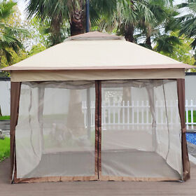 W419328 11footx11foot Pop-up Portable Gazebo Canopy Tent Patio Garden Outdoor Steel Shelter Us