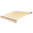141018 Vidaxl Awning Top Canvas Yellow White Sunshade Garden 8718475873211