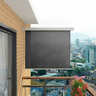 143716 Vidaxl Balcony Side Awning Gray 718475703181