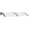 144816 Vidaxl Door Canopy Black And Transparent Pc 719883564524