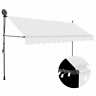 145875 Vidaxl Manual Retractable Awning With Led Inch Cream 719883761947