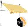 148084 Vidaxl Manual Retractable Awning With Led White And 720286139363