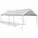 1561472 Cc Carport Shelter Garage Car Truck Van Shade Tent 10 X 20 White
