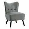 194840120933 Homelegance Vada Tufted Velvet Accent Chair Gray Grey