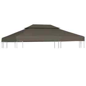 44756 2-tier Gazebo Top Cover 1 Oz Ft 9.8footx9.8foot Taupe