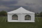 20x20 2 Solid Party Tent Frame Tents Pole Economy Window White Sidewalls
