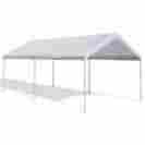 26247 Caravan Canopy Carport Tent Garage Garden Patio White Tarp Cover Car Vehicle Large Shade 689215226247