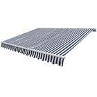 272095 Vidaxl Folding Awning Blue White Outdoor Sun Shade 8718475951421
