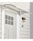 284148 Unbranded Clear White Metal Hanging Door Canopy Outdoor Entry Wall