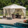 294927 Best Selling Home Vega Polyester Gazebo Camel 849114910467