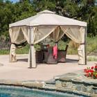 294930 Sonoma Gazebos Outdoor Iron Canopy Umbrella With Net 637162138731