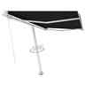 3069499 Vidaxl Freestanding Manual Retractable Awning Anthracite 720286398234