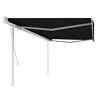 3069979 Vidaxl Manual Retractable Awning With Posts Anthracite 720286403037