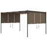 312264 Vidaxl Garden Gazebo With Side Curtain Taupe 720286106839