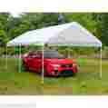 318722 King Canopy Carport Cover 10 X 20 Ft Garage Shelter Car Truck Boat Outdoor 787186318722