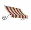Ech1836-4bt 36-inch Awntech 4-feet Charleston Window Entry Awning 18 By Burgundy Tan 731478788175