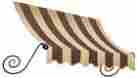 Ech1836-5brnt 36-inch Awntech 5-feet Charleston Window Entry Awning 18 By Brown Tan