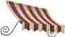 Ech23-5bt 36-inch Awntech 5-feet Charleston Window Entry Awning 24 By Burgundy Tan 731478785204