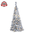 4 Ft. H Pop-up Flock Pine With Holly Leaves