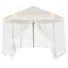 42109 Vidaxl Hexagonal Marquee With Sidewalls Cream White 718475973652