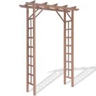 42832 Vidaxl Garden Rose Arch Flat Top Wpc Brown 8718475568599
