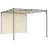 47994 Vidaxl Garden Gazebo With Side Curtain Inch Cream 719883771182
