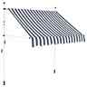 48236 Vidaxl Manual Retractable Awning Blue And White Stripes 719883761190