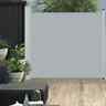 48368 Vidaxl Patio Retractable Side Awning Gray 719883766058