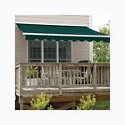 4mx2.5m Aleko Retractable 13ft X 10ft Patio Awning 4m 3m Solid Green Color