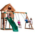 7521136 54213 Backyard Discovery Trek All Cedar Wood Playset Swing 752113542136