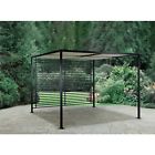 5rgz1389-wbs Hampton Bay Pergola Retractable Roof Square Powder Coated 0843045031093