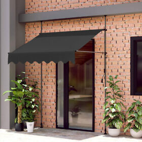 6.5x4ft Outdoor Sun Shade Adjustable Pergola Cover With Uv Protection Canopy