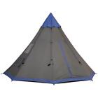 A20-136nu 6 Person Teepee Camping Tent Metal Outdoor Camp Weather Protection Portable Bag