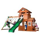 65413 Backyard Discovery Shenandoah All Cedar Wood Playset Swing 752113654136