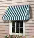 65889grs Plow Hearth 8 Straight Edge Window Door Awnings In Green White Stripe
