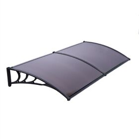 Dc40x70br 70 X 40inch Window Awning Door Canopy Outdoor Polycarbonate Front Sun Shade Brown