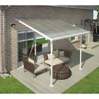 702659 Palram Feria Patio Cover Kit Clear Panel White 763552403933