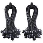 742297380464 Ball Bungee Cords Inch Black Real Latex Cord